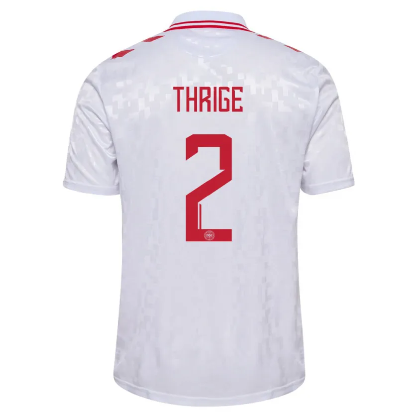 Danxen Kid Denmark Sara Thrige #2 White Away Jersey 24-26 T-Shirt