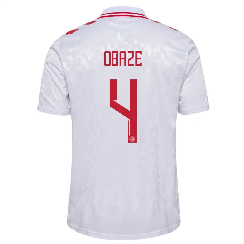 Danxen Kid Denmark Isabella Obaze #4 White Away Jersey 24-26 T-Shirt