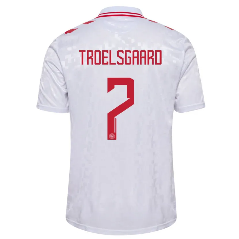 Danxen Kid Denmark Sanne Troelsgaard #7 White Away Jersey 24-26 T-Shirt