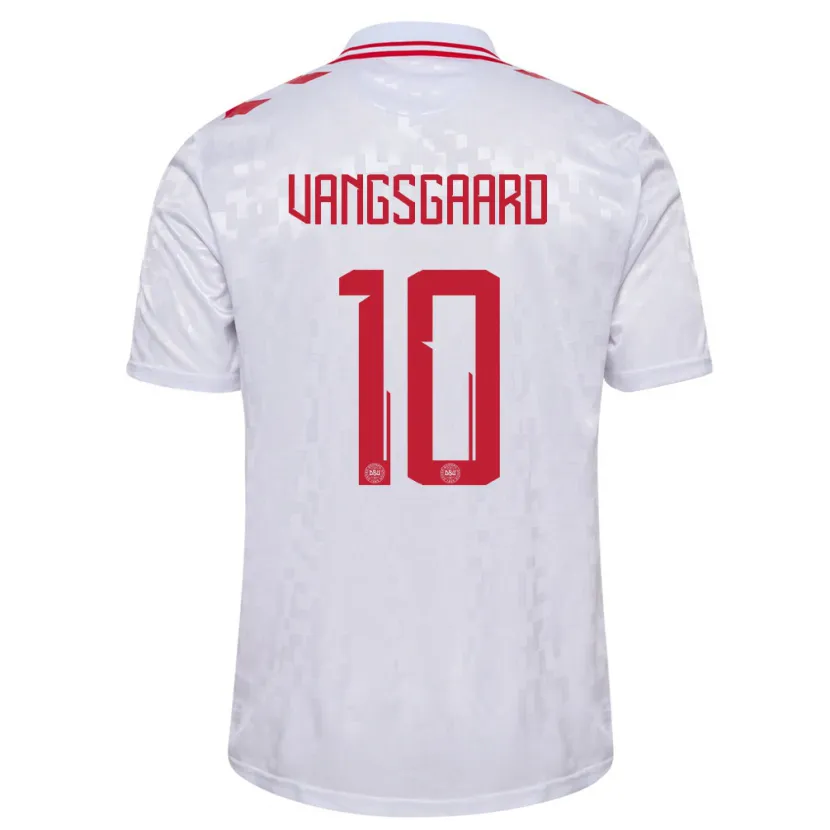 Danxen Kid Denmark Amalie Vangsgaard #10 White Away Jersey 24-26 T-Shirt