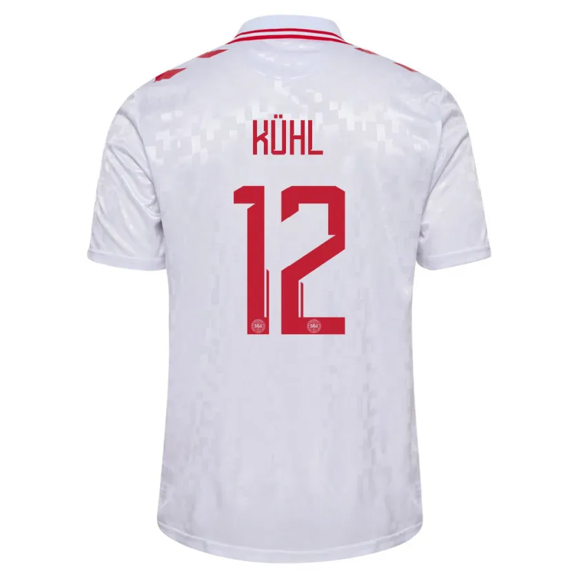 Danxen Kid Denmark Kathrine Kühl #12 White Away Jersey 24-26 T-Shirt