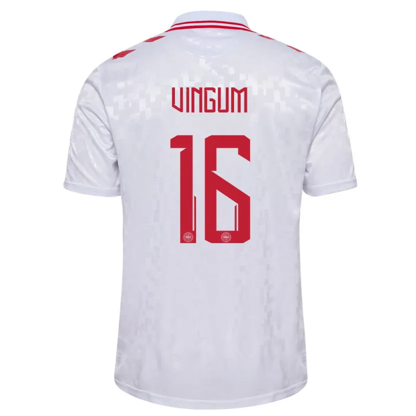 Danxen Kid Denmark Alberte Vingum #16 White Away Jersey 24-26 T-Shirt