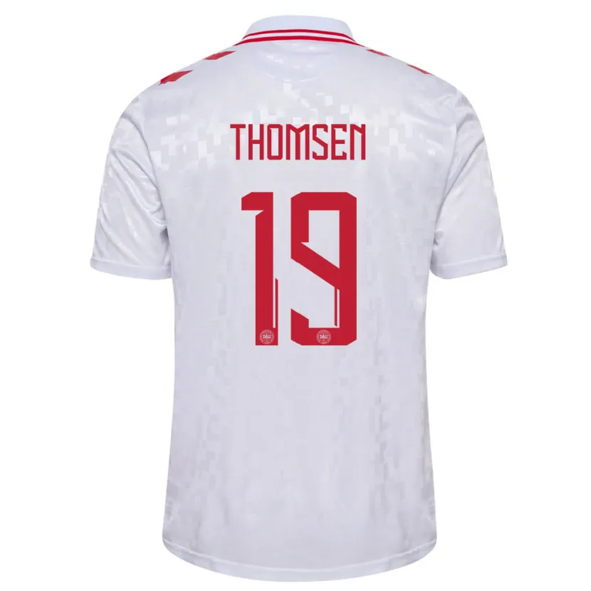 Danxen Kid Denmark Janni Thomsen #19 White Away Jersey 24-26 T-Shirt