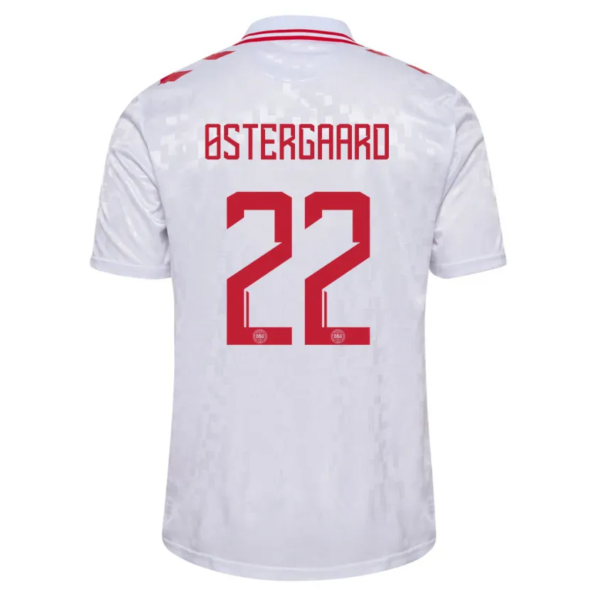 Danxen Kid Denmark Maja Bay Østergaard #22 White Away Jersey 24-26 T-Shirt