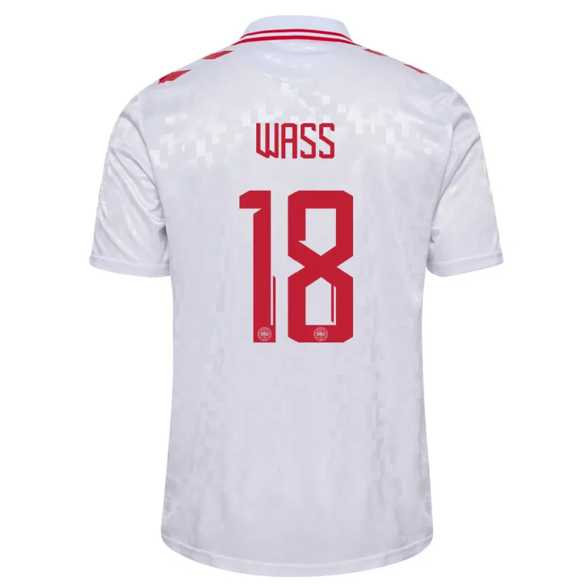 Danxen Kid Denmark Daniel Wass #18 White Away Jersey 24-26 T-Shirt