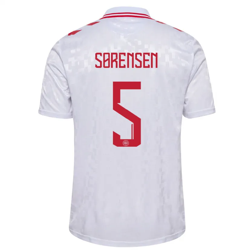 Danxen Kid Denmark Simone Boye Sorensen #5 White Away Jersey 24-26 T-Shirt