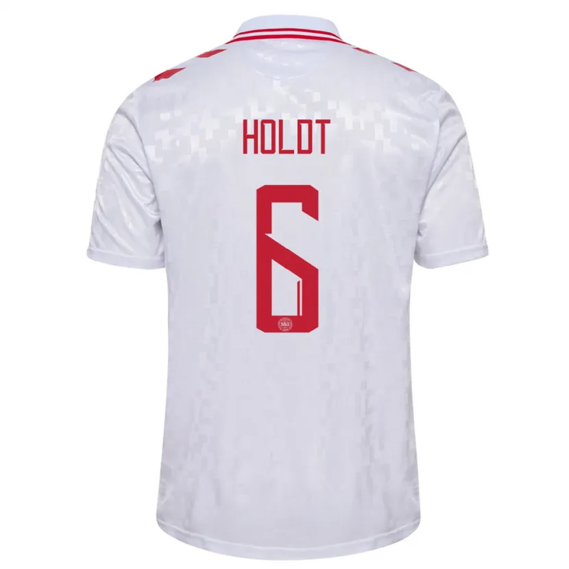 Danxen Kid Denmark Olivia Holdt #6 White Away Jersey 24-26 T-Shirt