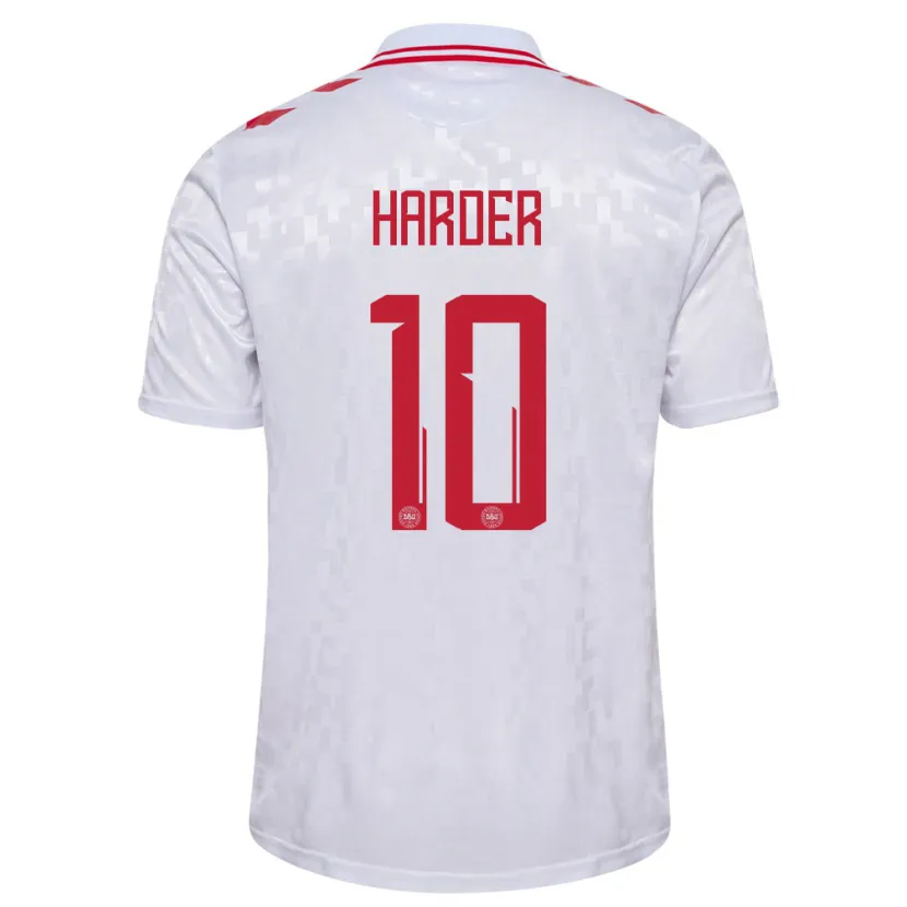 Danxen Kid Denmark Pernille Harder #10 White Away Jersey 24-26 T-Shirt