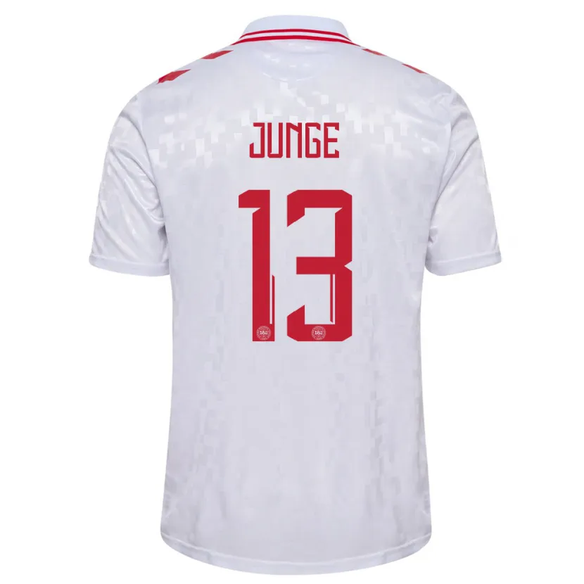 Danxen Kid Denmark Sofie Junge #13 White Away Jersey 24-26 T-Shirt