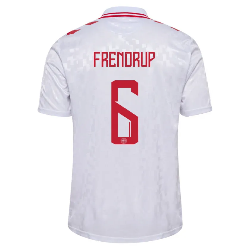 Danxen Kid Denmark Morten Frendrup #6 White Away Jersey 24-26 T-Shirt