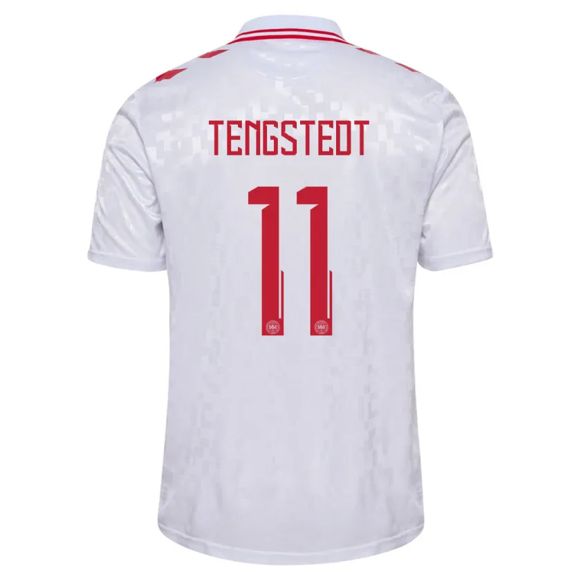 Danxen Kid Denmark Casper Tengstedt #11 White Away Jersey 24-26 T-Shirt