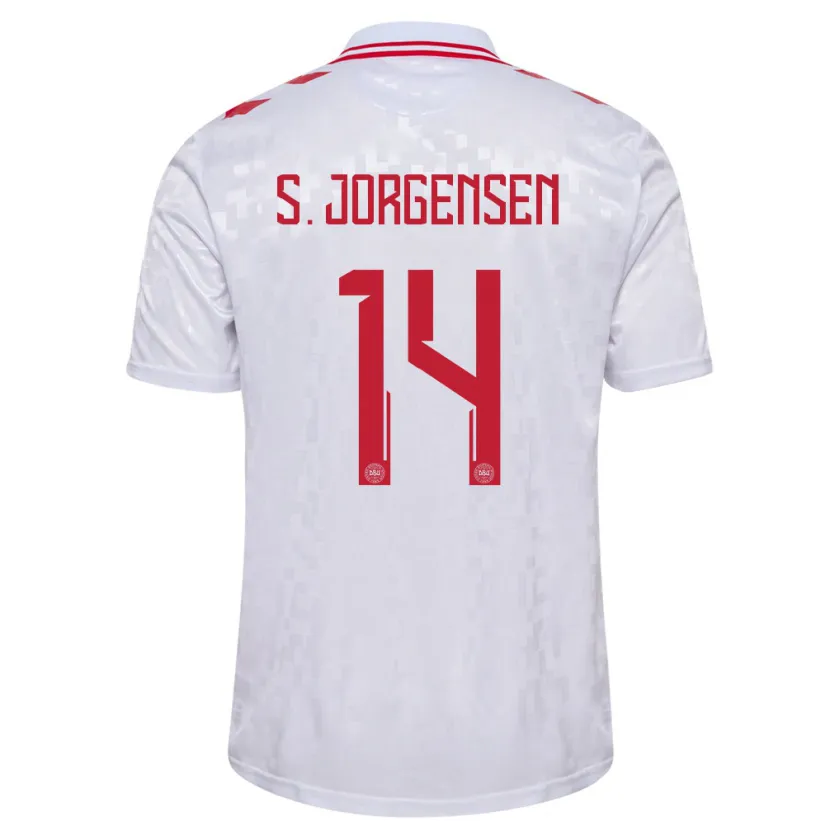 Danxen Kid Denmark Sebastian Jorgensen #14 White Away Jersey 24-26 T-Shirt