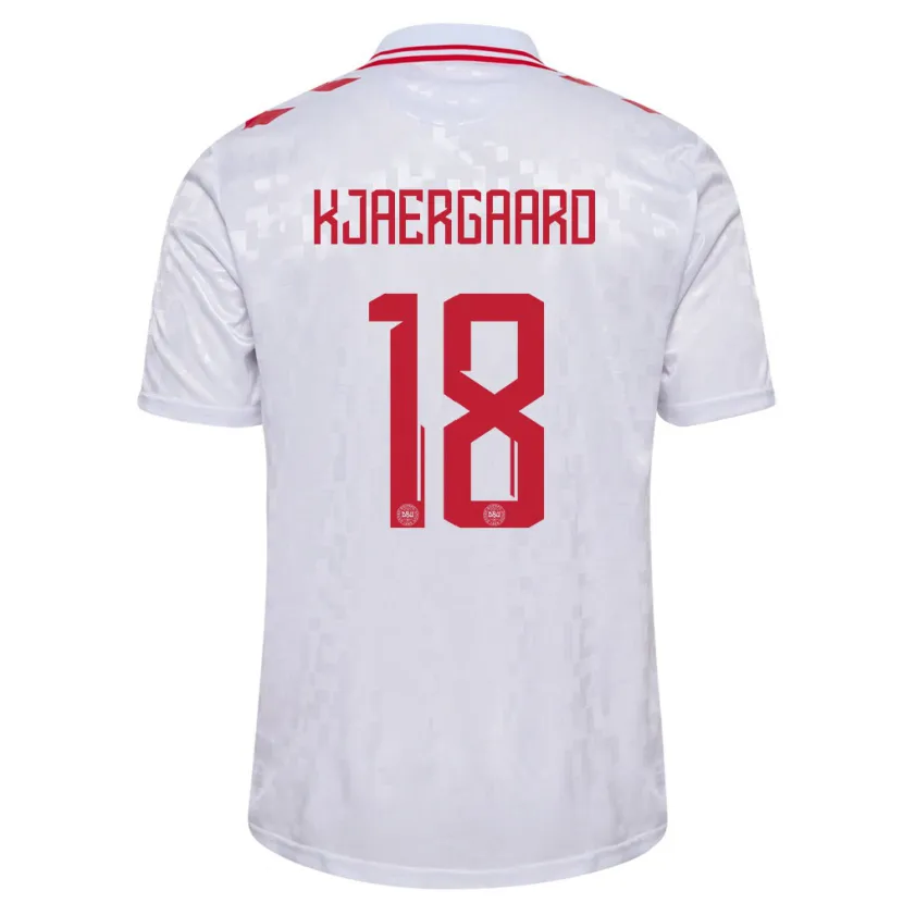 Danxen Kid Denmark Maurits Kjaergaard #18 White Away Jersey 24-26 T-Shirt