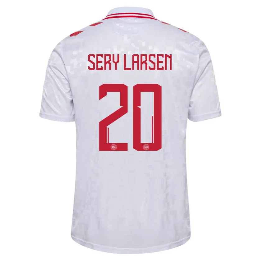 Danxen Kid Denmark Japhet Sery Larsen #20 White Away Jersey 24-26 T-Shirt