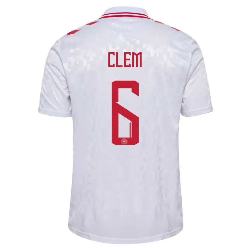 Danxen Kid Denmark William Clem #6 White Away Jersey 24-26 T-Shirt