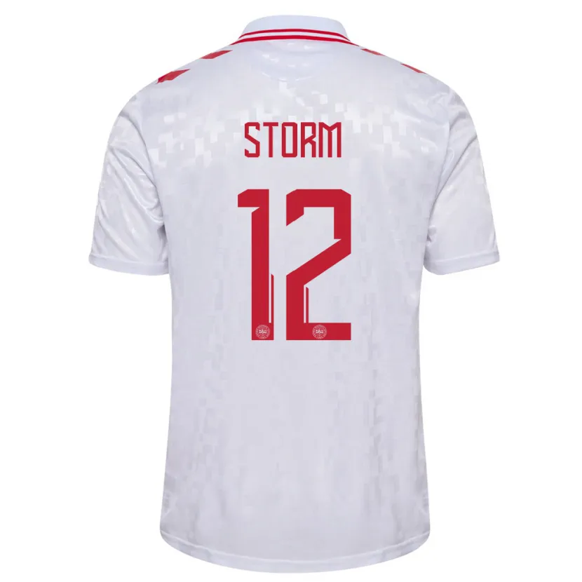 Danxen Kid Denmark Tobias Storm #12 White Away Jersey 24-26 T-Shirt