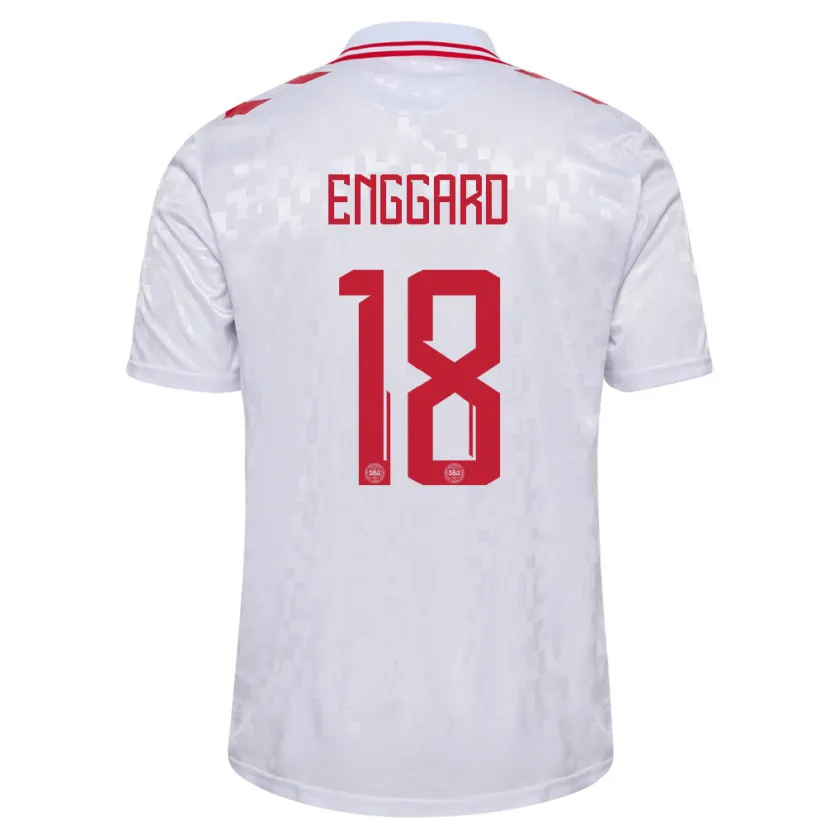 Danxen Kid Denmark Mads Enggard #18 White Away Jersey 24-26 T-Shirt