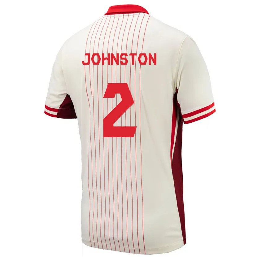 Danxen Kid Canada Alistair Johnston #2 White Away Jersey 24-26 T-Shirt