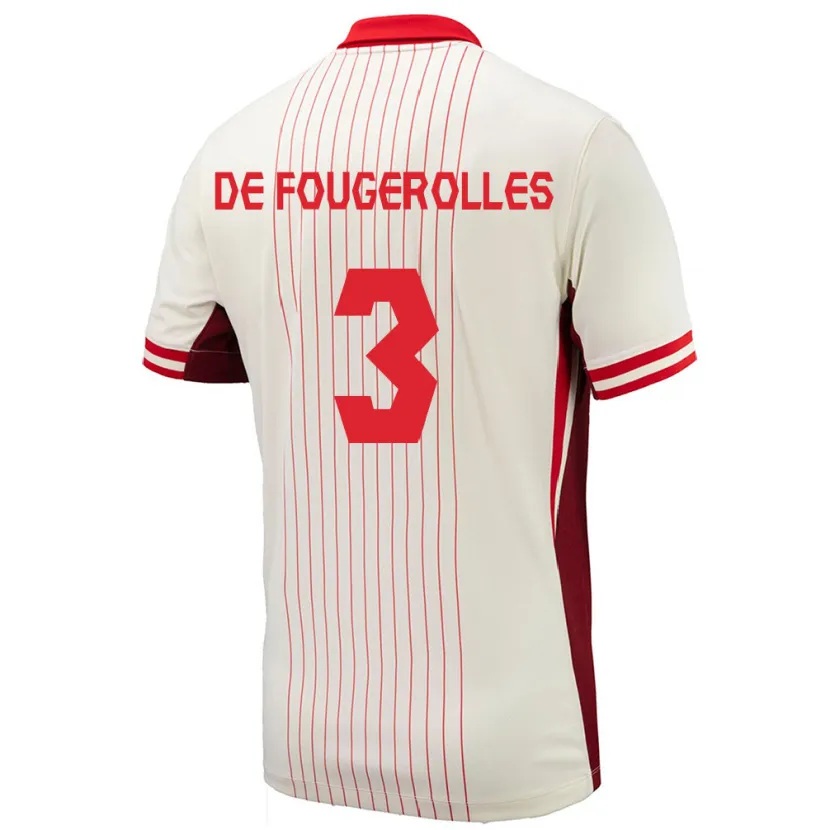 Danxen Kid Canada Luc De Fougerolles #3 White Away Jersey 24-26 T-Shirt