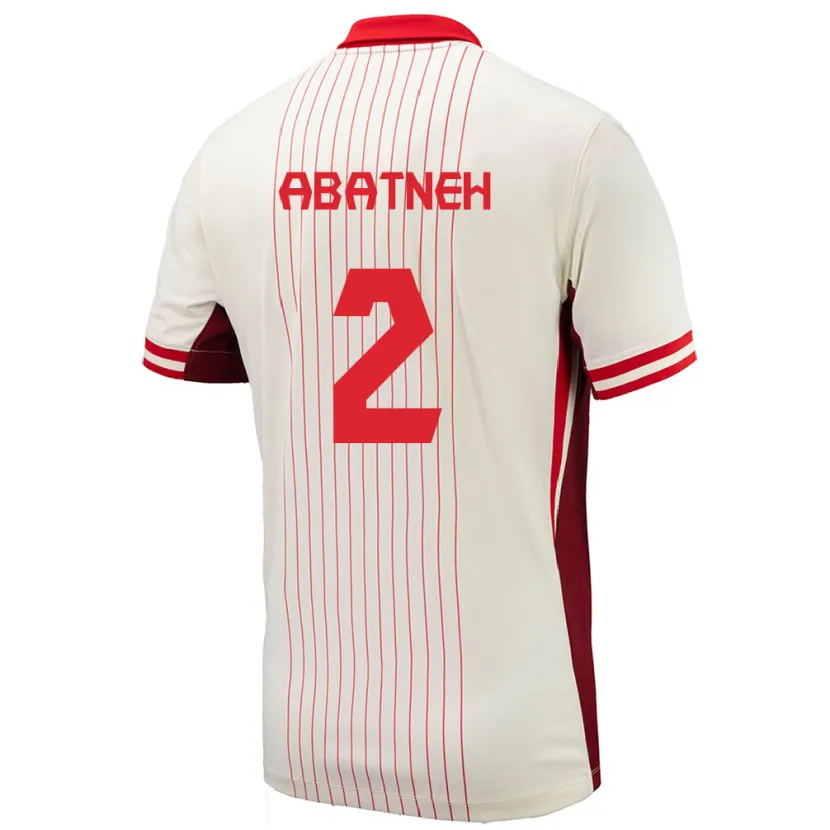 Danxen Kid Canada Noah Abatneh #2 White Away Jersey 24-26 T-Shirt