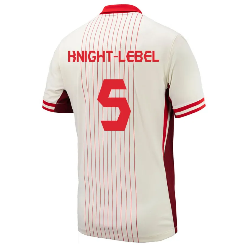 Danxen Kid Canada Jamie Knight-Lebel #5 White Away Jersey 24-26 T-Shirt