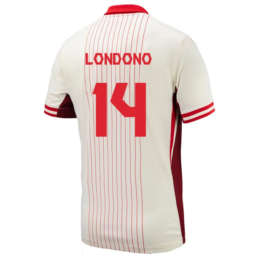 Danxen Kid Canada Tyler Londono #14 White Away Jersey 24-26 T-Shirt