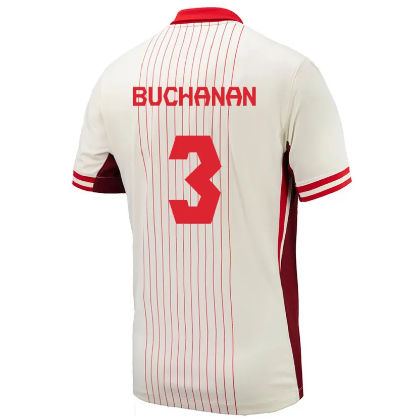 Danxen Kid Canada Kadeisha Buchanan #3 White Away Jersey 24-26 T-Shirt