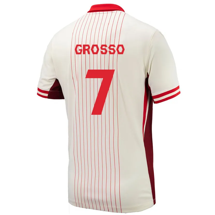 Danxen Kid Canada Julia Grosso #7 White Away Jersey 24-26 T-Shirt