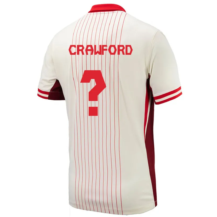 Danxen Kid Canada Tyler Crawford #0 White Away Jersey 24-26 T-Shirt