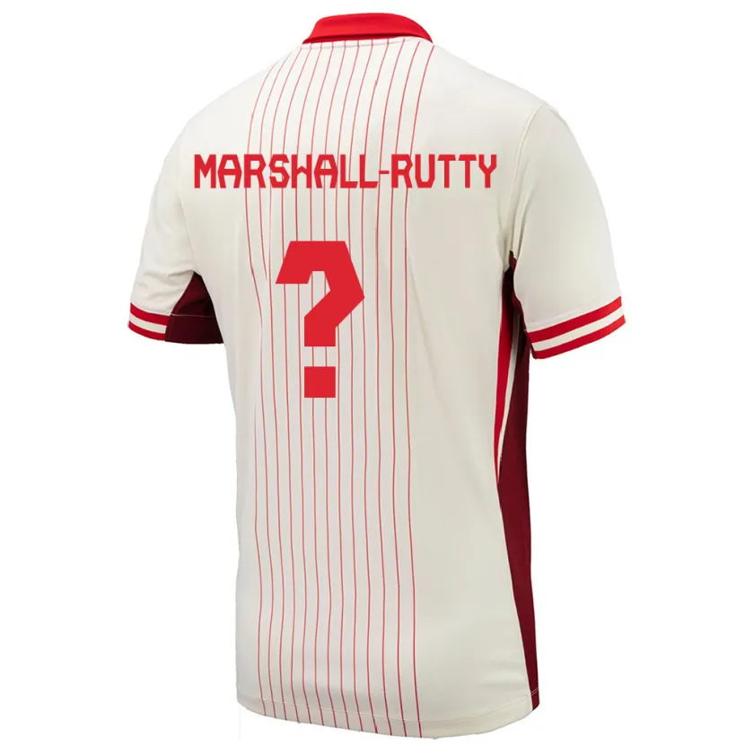 Danxen Kid Canada Jahkeele Marshall Rutty #0 White Away Jersey 24-26 T-Shirt