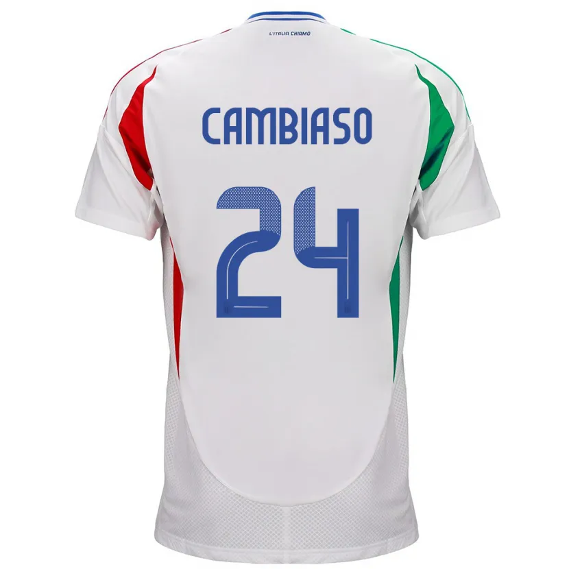 Danxen Kid Italy Andrea Cambiaso #24 White Away Jersey 24-26 T-Shirt