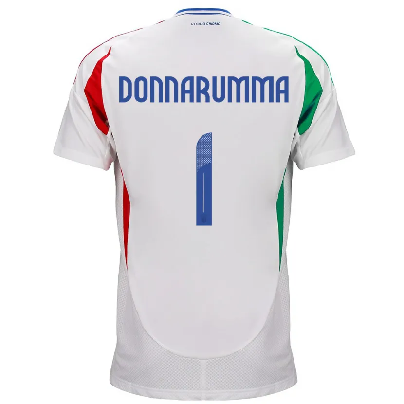 Danxen Kid Italy Gianluigi Donnarumma #1 White Away Jersey 24-26 T-Shirt