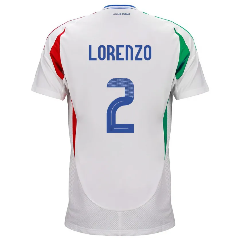 Danxen Kid Italy Giovanni Di Lorenzo #2 White Away Jersey 24-26 T-Shirt