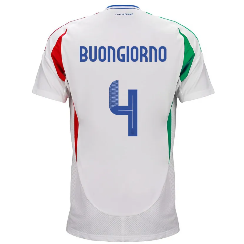 Danxen Kid Italy Alessandro Buongiorno #4 White Away Jersey 24-26 T-Shirt