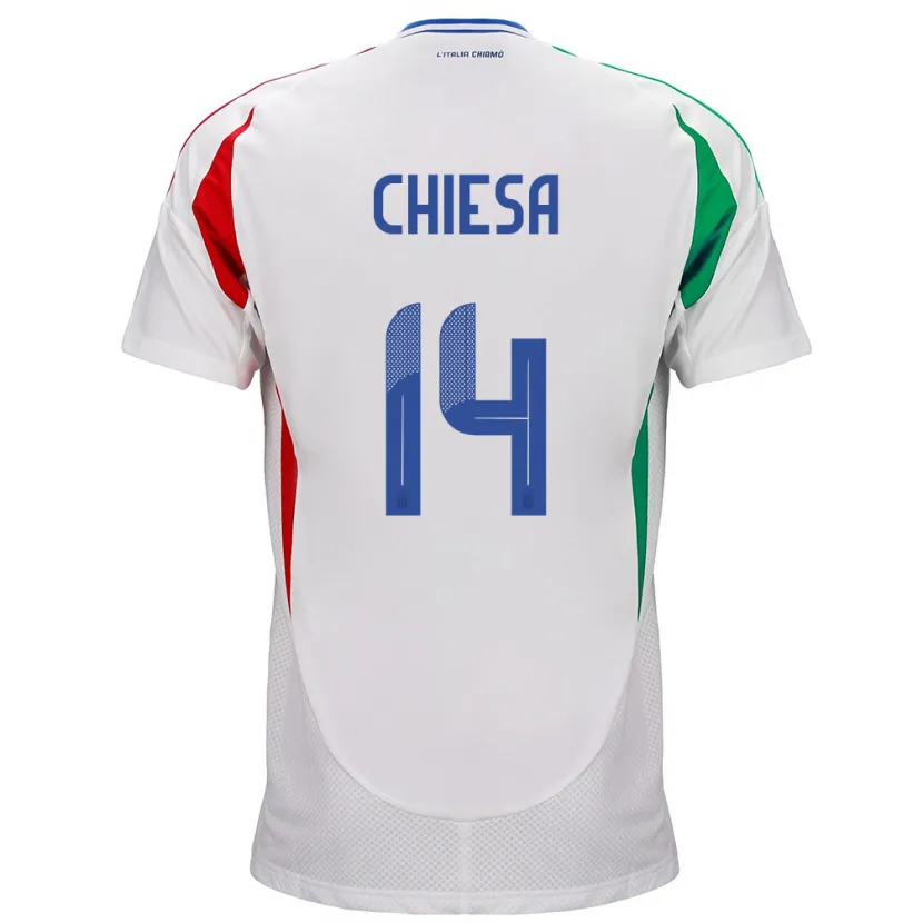 Danxen Kid Italy Federico Chiesa #14 White Away Jersey 24-26 T-Shirt