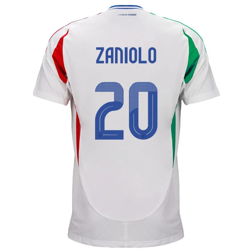 Danxen Kid Italy Nicolò Zaniolo #20 White Away Jersey 24-26 T-Shirt