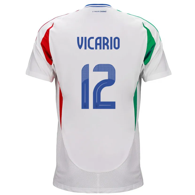 Danxen Kid Italy Guglielmo Vicario #12 White Away Jersey 24-26 T-Shirt