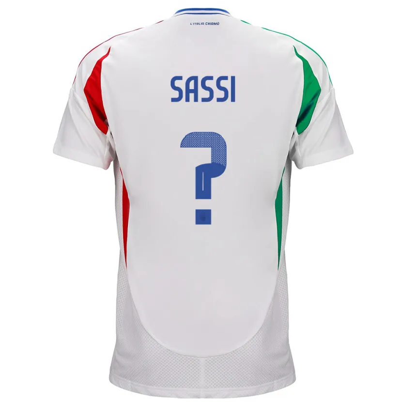 Danxen Kid Italy Jacopo Sassi #0 White Away Jersey 24-26 T-Shirt