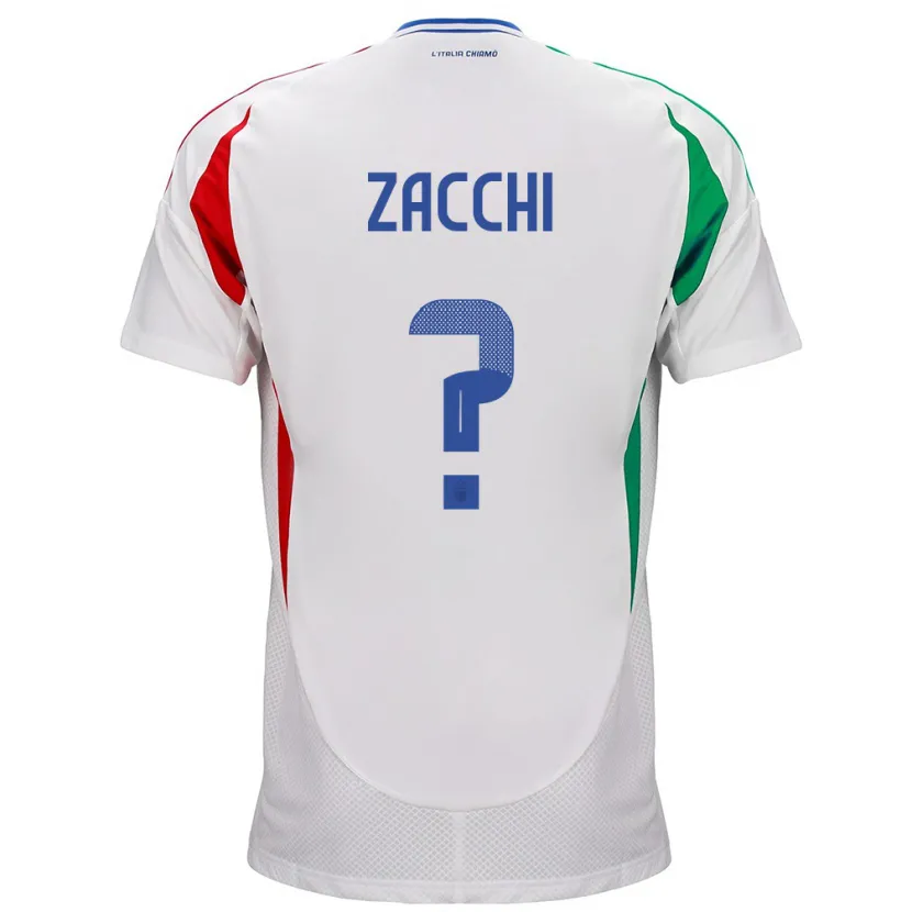 Danxen Kid Italy Gioele Zacchi #0 White Away Jersey 24-26 T-Shirt