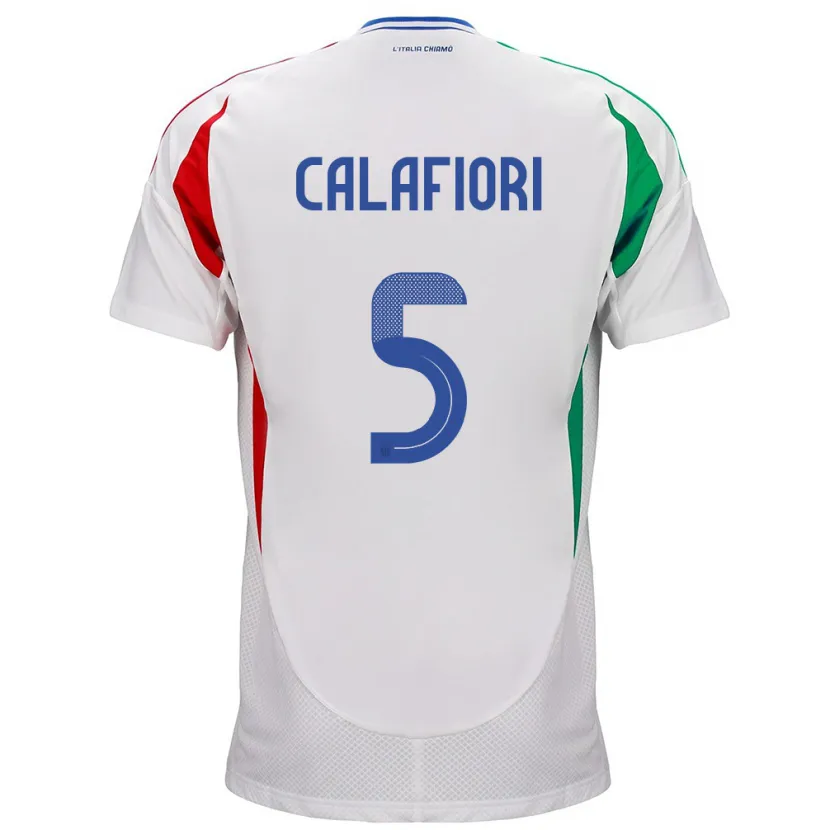 Danxen Kid Italy Riccardo Calafiori #5 White Away Jersey 24-26 T-Shirt