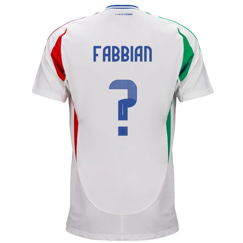 Danxen Kid Italy Giovanni Fabbian #0 White Away Jersey 24-26 T-Shirt