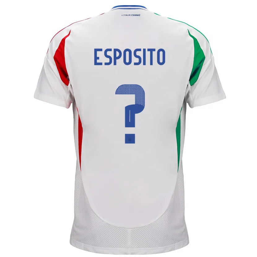 Danxen Kid Italy Francesco Pio Esposito #0 White Away Jersey 24-26 T-Shirt