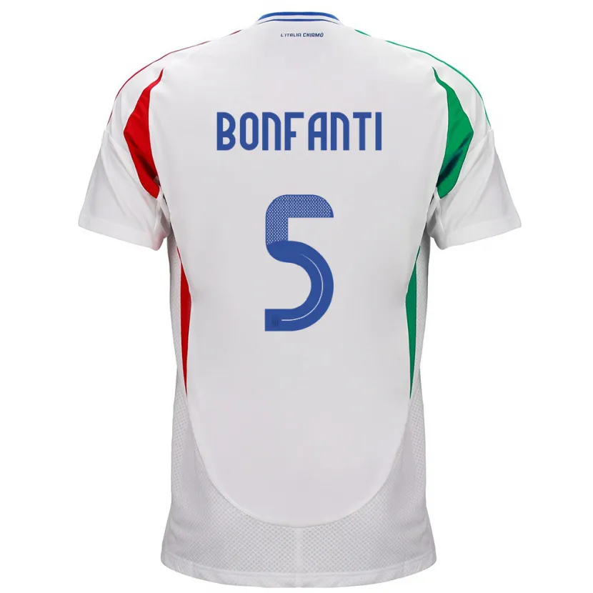 Danxen Kid Italy Giovanni Bonfanti #5 White Away Jersey 24-26 T-Shirt