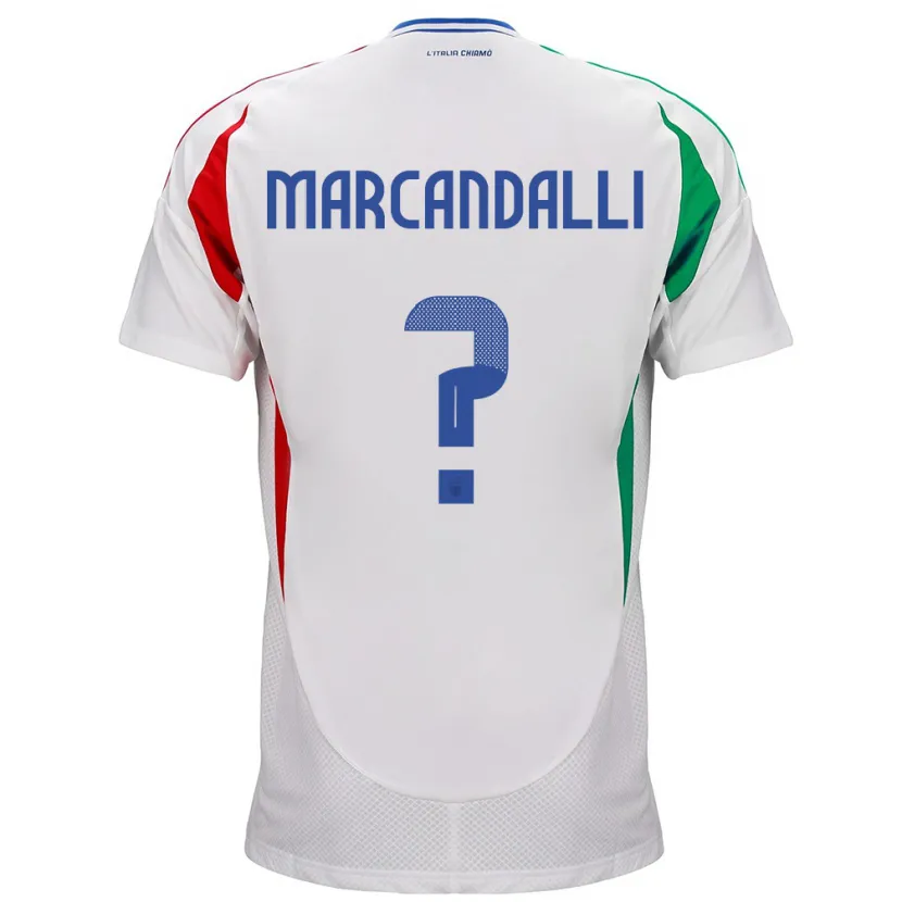 Danxen Kid Italy Alessandro Marcandalli #0 White Away Jersey 24-26 T-Shirt