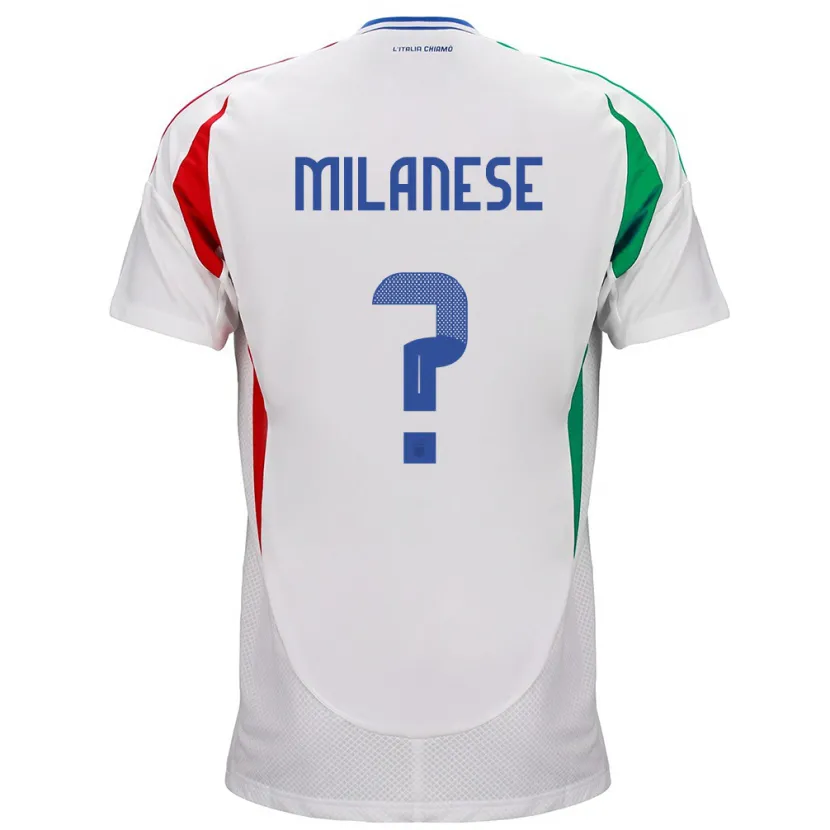 Danxen Kid Italy Tommaso Milanese #0 White Away Jersey 24-26 T-Shirt