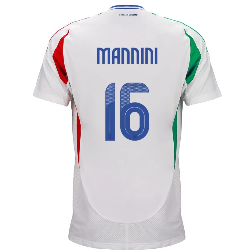 Danxen Kid Italy Mattia Mannini #16 White Away Jersey 24-26 T-Shirt