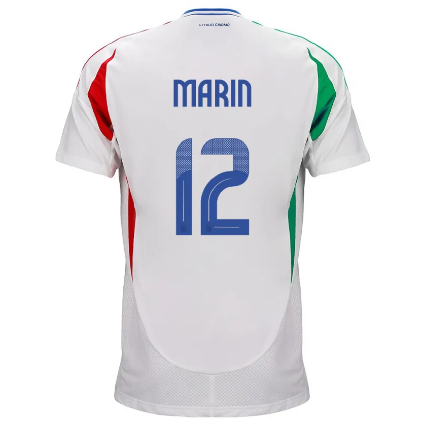 Danxen Kid Italy Renato Marin #12 White Away Jersey 24-26 T-Shirt