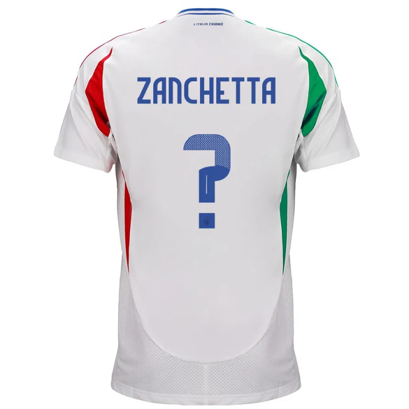 Danxen Kid Italy Mattia Zanchetta #0 White Away Jersey 24-26 T-Shirt