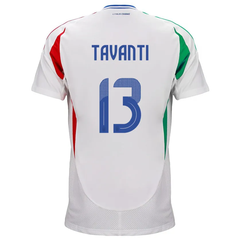 Danxen Kid Italy Samuele Tavanti #13 White Away Jersey 24-26 T-Shirt