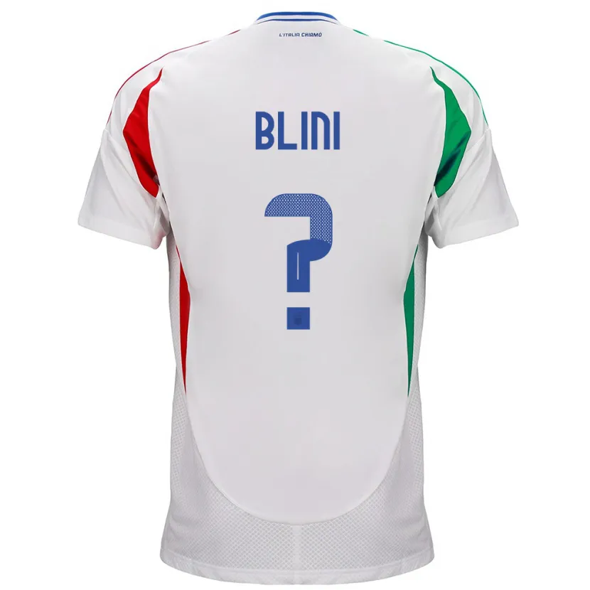 Danxen Kid Italy Oliver Blini #0 White Away Jersey 24-26 T-Shirt